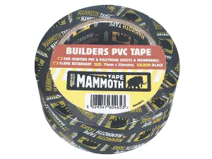 Everbuild Builders PVC Tape Black 50mm x 33m