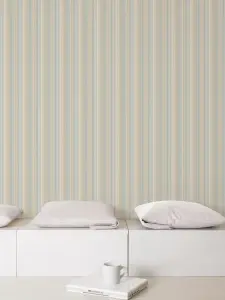 Galerie Smart Stripes 3 Green Pinstripe Smooth Wallpaper