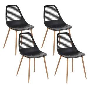 Set of 4 Chairs MONTELLO Black