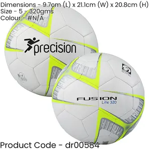 FAI Official Football - Size 5 320gms - WHITE/YELLOW Ball 3.5mm EVA Backing