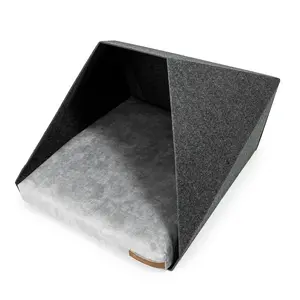 Polyester Pet Bed Dark Grey/Grey