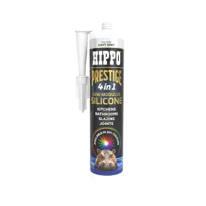 Hippo Prestige 4 in 1 Silicone Sealant - Light Grey