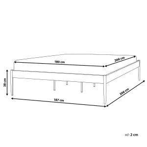 Metal EU Super King Size Bed White VAURS