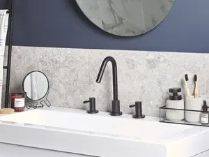 Beliani Modern Sink Faucet KALAMBO Black