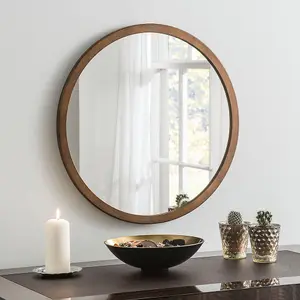 Yearn Simple Round Wall Mirror Bronze 70cm