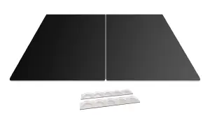 ALLboards Glass Chopping Board BLACK CLASSIC Black 2 Set 52x30cm Cutting Board Splashback Worktop Saver for Kitchen