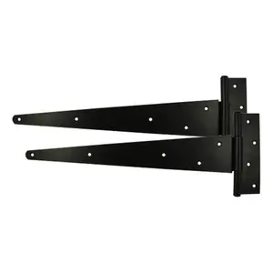 25.4cm H × 8cm W Offset Pair Door Hinges (Set of 2) Black