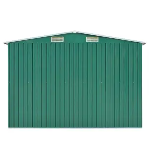 Berkfield Garden Shed 257x298x178 cm Metal Green