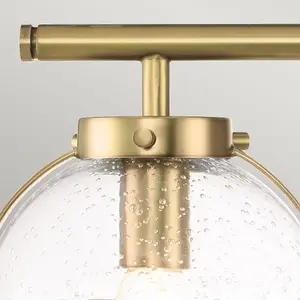 Luminosa Hinkley Hollis Bathroom Wall Lamp Heritage Brass, IP44