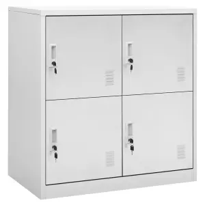 Berkfield Locker Cabinet Light Grey 90x45x92.5 cm Steel