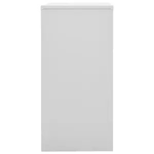 Berkfield Locker Cabinet Light Grey and Blue 90x45x92.5 cm Steel