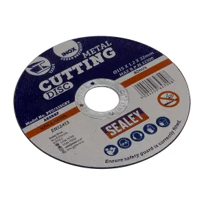 Sealey Flat Cutting Disc 115 x 1.2mm 22mm Bore Pack of 50 Pieces PTC115CET50