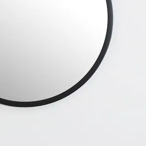 Melody Maison Round Black Wall Mirror 50cm x 50cm