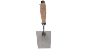 Toolty Bucket Trowel with Cork Handle 130mm Grinded Carbon Steel for Brickwork and Plastering Rendering Masonry DIY