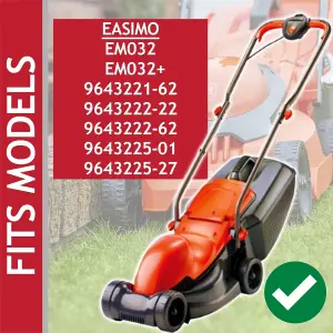 SPARES2GO Metal Blade compatible with Flymo Easimo EM032 EM032+ Lawnmower (32cm, Type FLY046)