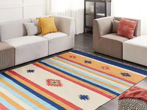 Cotton Kilim Area Rug 200 x 300 cm Multicolour TARONIK