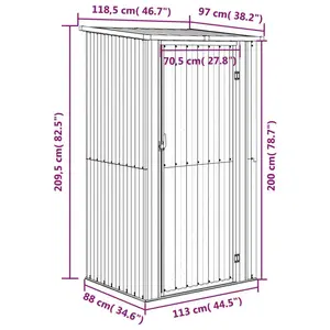 Eas Garden Shed Galvanised Steel Storage Shed Tool Organiser Grey