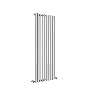 Vertical White Single Oval Panel Radiator (H)1600mm x (W)590mm, 5670 BTU.