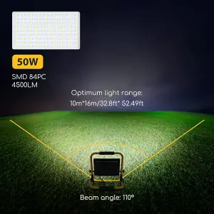 Aigostar 50W LED Work Light 4500LM Portable Super Bright Loft Light