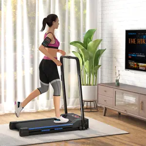 HOMCOM 1-6 km/h Folding Motorised Treadmill Walking w/ Remote Control, Blue