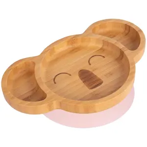 Tiny Dining Koala Bamboo Suction Plate - Pastel Pink