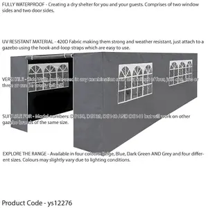 Durable 3x6m Pop-Up Gazebo with Waterproof Side Walls for Outdoor Events