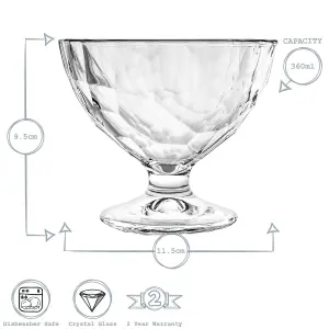 Bormioli Rocco - Diamond Ice Cream Bowls - 360ml - Pack of 6