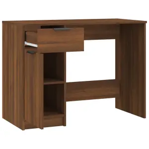 Berkfield Desk Brown Oak 100x50x75 cm Engineered Wood