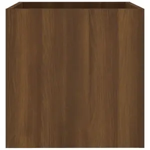 Berkfield Planter Box Brown Oak 40x40x40 cm Engineered Wood