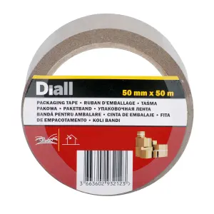 Diall Brown Packing Tape (L)50m (W)50mm