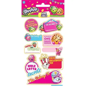 Shopkins Characters Name Label Sticker Multicoloured (One Size)