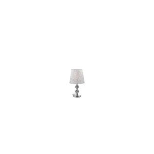 Luminosa Le Roy 1 Light Small Table Lamp Chrome with Crystal Decoration, E27