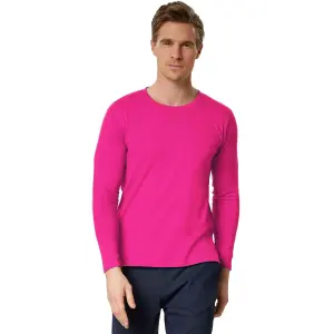 Long-Sleeved Top - basic wear for men - pink S