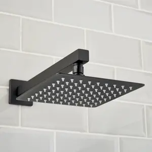 Bristan Noctis Matt Black Recessed Thermostatic Mixer Multi head shower