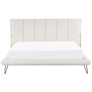 Faux Leather EU Super King Size Bed White BETIN