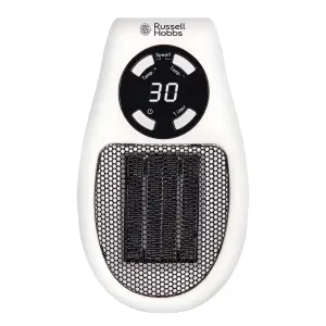 Russell Hobbs Electric Ceramic Heater Plug In 500W White RHPH2001