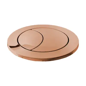 SPARES2GO Universal Toilet Cistern Dual Flush Push Button Kit for 20mm 40mm 50mm 60mm Lid Hole (Brushed Copper)