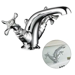 Mira Showers Victorian Virtue Monobloc Basin Tap Traditional Chrome Crosshead