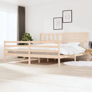 Berkfield Bed Frame Solid Wood 180x200 cm 6FT Super King