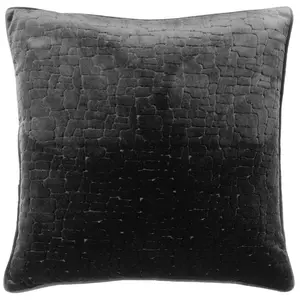 Bloomsbury Geometric Square Throw Cushion Black