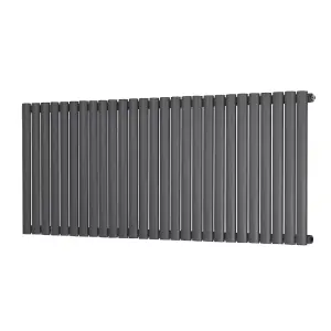 Right Radiators 600x1593mm Horizontal Single Oval Column Designer Radiator Anthracite