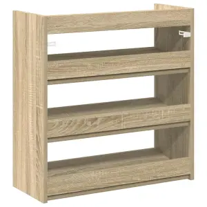 Berkfield Shoe Rack Sonoma Oak 60x25x62 cm Engineered Wood