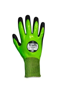 Traffi TG6060 Cut E Waterproof Full Dip Nitrile Glove Pack of 10 Size 7