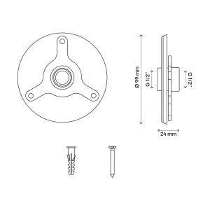 Flomasta Silver Female Straight Equal Hose tail Connector (Dia)12.07mm, Pack of 1