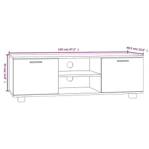 Berkfield TV Cabinet Sonoma Oak 120x40.5x35 cm Engineered Wood