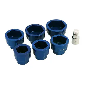 Oil Filter Low Profile Cup Socket Set 7pc 1/2 & 3/8" dr (Neilsen CT4870)