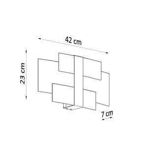 Celia Glass & Steel Grey 2 Light Classic Wall Light