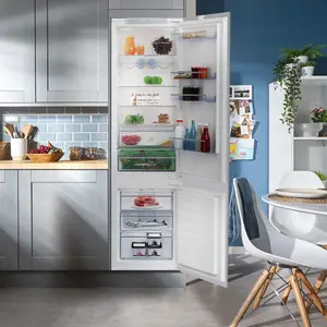 Beko BCFDV3973 70:30 Integrated Frost free Fridge freezer - White