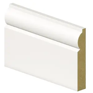 PACK OF 10 - Torus White Primed MDF Architrave - 18mm x 69mm x 2200mm