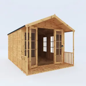 Mercia 12x8 ft with Double door & 4 windows Apex Wooden Summer house